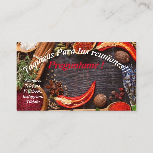 タジェタスデネゴシオタコス 名刺 (裏面)