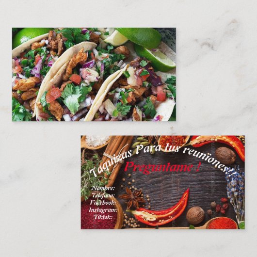 タジェタスデネゴシオタコス 名刺 (正面/裏面)