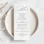 タジェタデメヌデボダエレガンテカリグラフィ メニュー<br><div class="desc">Elegante Tarjeta de Menu de Boda en Caligrafia,  Blanco y Negro.Con las minutas personalizadas,  podras s compartir con tus invitados los detalles del menu de tu boda,  manteniendo un diseino coherente con tus invitaciones.完全にオプシオン！</div>
