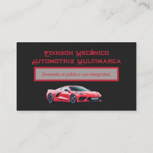 タジェタネゴシオスメカニコビジネスカード 名刺 (裏面)