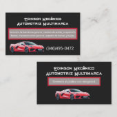 タジェタネゴシオスメカニコビジネスカード 名刺 (正面/裏面)