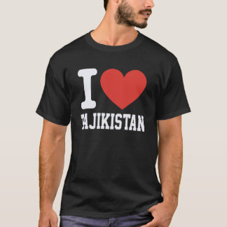 タジキスタンが大好き ハート型のお土産 恋人たちの自豪心 旅行 Tシャツ