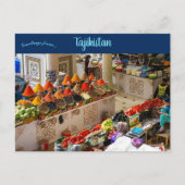 タジキスタンのバザール ポストカード (正面)