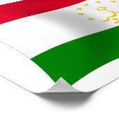 タジキスタンの国旗ポスター印刷 ポスター (角)