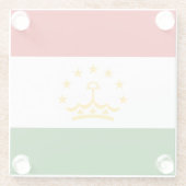 タジキスタンの国旗 ガラスコースター (裏面)