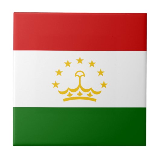タジキスタンの国旗 タイル (正面)