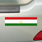 タジキスタンの国旗 バンパーステッカー (車上)