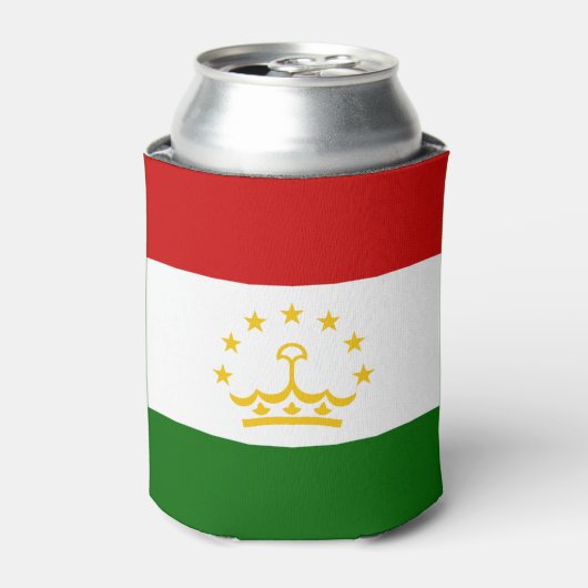 タジキスタンの国旗 缶クーラー (缶正面)