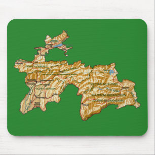 タジキスタンの地図のマウスパッド マウスパッド