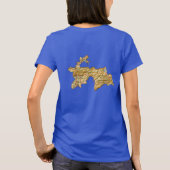 タジキスタンの旗と地図のTシャツ Tシャツ (裏面)