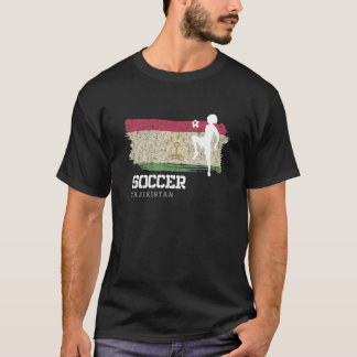 タジキスタンの旗 サッカー 女子サッカー ガール Tシャツ