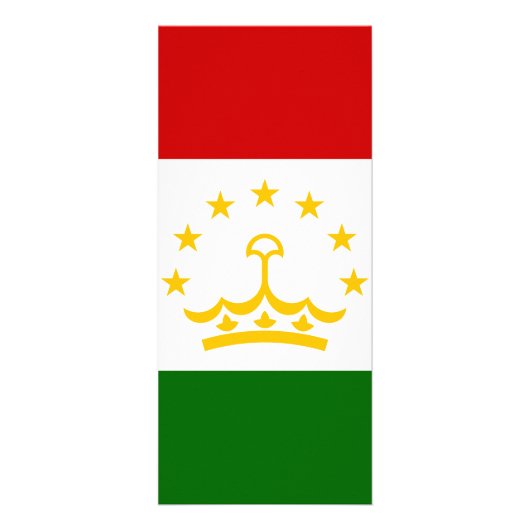 タジキスタンの旗 ラックカード (正面)