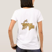 タジキスタンの旗+地図+テキストTシャツ Tシャツ (裏面)