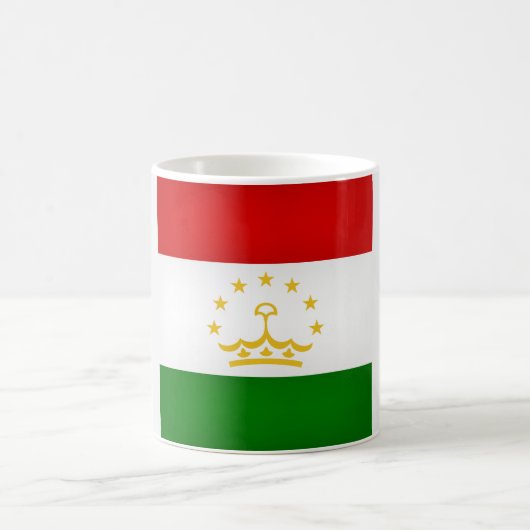 タジキスタンカッコいい国旗 コーヒーマグカップ (中央)