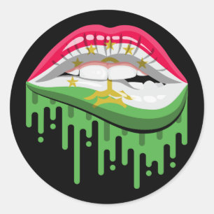 タジキスタンプライド根旗 ラウンドシール