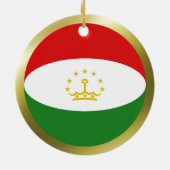 タジキスタン国旗のオーナメント セラミックオーナメント (裏面)