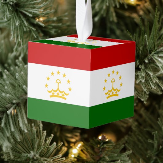 タジキスタン国旗 キューブオーナメント (ツリー)