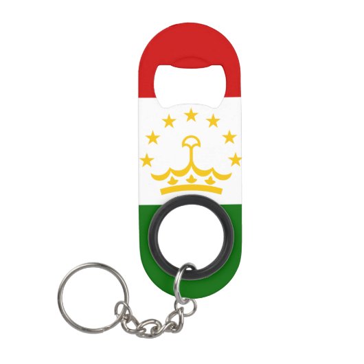 タジキスタン国旗 キーホルダー栓抜き (正面)