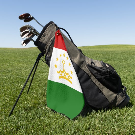 タジキスタン国旗 ゴルフタオル (グリーン)