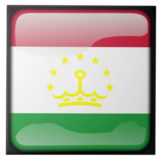 タジキスタン国旗 タイル (正面)