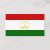 タジキスタン国旗、タジキスタン国旗 名刺 (正面)