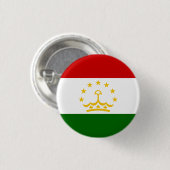 タジキスタン国旗、タジキスタン国旗 缶バッジ (正面&裏面)