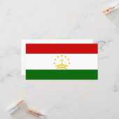 タジキスタン国旗(タジキスタン)(タジキスタン共和国) カード (正面/裏面インサイチュ)
