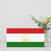 タジキスタン国旗(タジキスタン)(タジキスタン共和国) カード (スタンド正面)