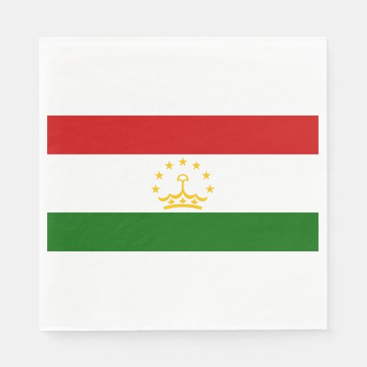 タジキスタン国旗（タジキスタン）（タジキスタン共和国） スタンダードランチョンナプキン (正面)