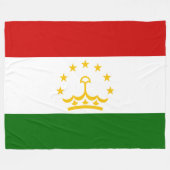 タジキスタン国旗（タジキスタン）（タジキスタン共和国） フリースブランケット (正面(横))