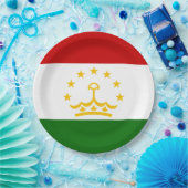 タジキスタン国旗（タジキスタン）（タジキスタン共和国） ペーパープレート (パーティー)