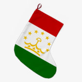 タジキスタン国旗（タジキスタン）（タジキスタン共和国） ラージクリスマスストッキング (正面 (吊り時))