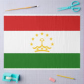 タジキスタン国旗(タジキスタン)(タジキスタン共和国) 薄葉紙 (クラフト)