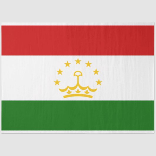 タジキスタン国旗(タジキスタン)(タジキスタン共和国) 薄葉紙 (正面)