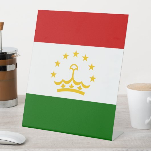 タジキスタン国旗 台座サイン (インサイチュ)