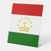 タジキスタン国旗 台座サイン (正面)