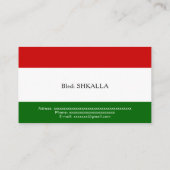 タジキスタン国旗 名刺 (裏面)