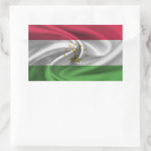 タジキスタン国旗 長方形シール (バッグ)