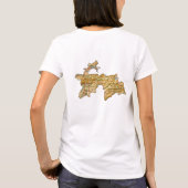タジキスタン国旗x地図Tシャツ Tシャツ (裏面)