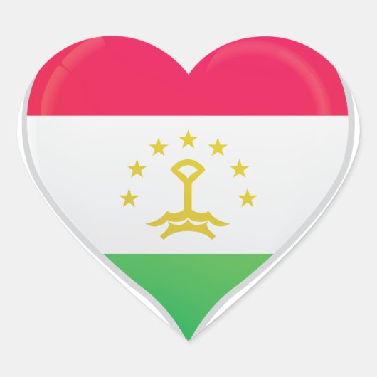 タジキスタン愛フラグプライドハートシール ハートシール (正面)