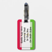 タジキスタン簡単ID個人国旗 ラゲッジタグ (裏面縦)