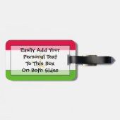 タジキスタン簡単ID個人国旗 ラゲッジタグ (裏面横)