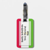 タジキスタン簡単ID個人国旗 ラゲッジタグ (裏面縦)