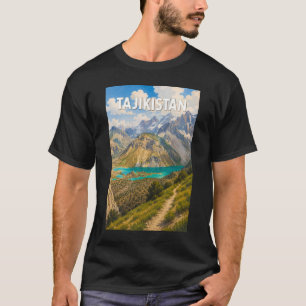 タジキスタン イラスト 旅行 アート ヴィンテージ Tシャツ