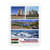 タジキスタン – モザイク – 磁石 (縦)