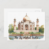 タジ威厳のあるマハルのタイムレス美しい ポストカード (正面/裏面)