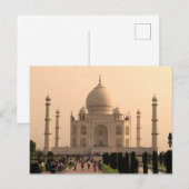 タジ·マハルと人々 ポストカード (正面/裏面)