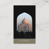タジ·マハル·ライト·オブ·ドーン·インド建築写真 名刺 (裏面)