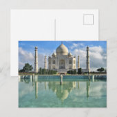 タジ·マハールが水に反射 ポストカード (正面/裏面)