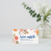 タスアモアフローラブライダルシャワーワインラッフルファイル エンクロージャーカード (スタンド正面)